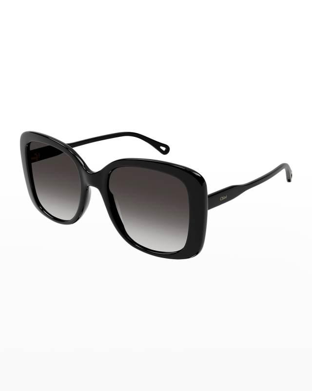 Gradient Rectangle Acetate Sunglasses